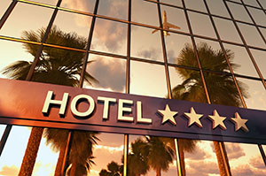 hotel sign with stars